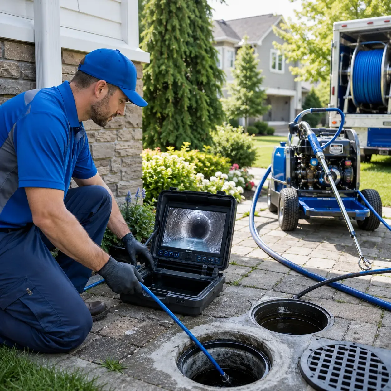 Outdoor drain cleaning professionals serving Earth, TX