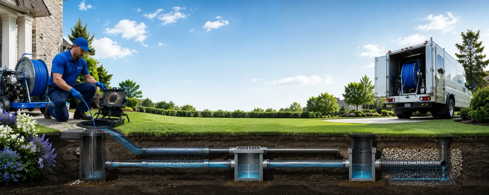 Outdoor drain cleaning information for Earth, TX